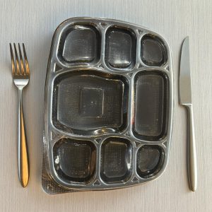 MEAL TRAY -8 COMP PLASTIC THALI BOXES WITH LID 300/CS