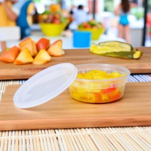 EHDC08C-HEAVY DUTY DELI CONTAINERS EMRESS 8OZ CLEAR COMBO PACK -240CT