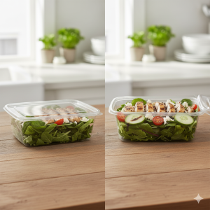 INLINE-TS20 CLEAR HINGE CONTAINER