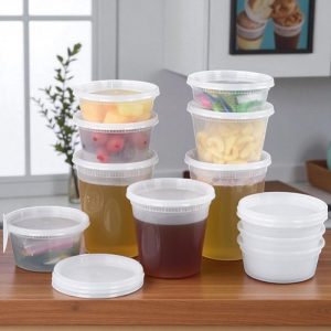 DELI CONTAINERS CLEAR 8 OZ WITH LIDS  ( 240/CS)