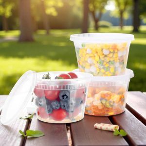 DELI CONTAINERS CLEAR 12 OZ WITH LIDS  ( 240/CS )