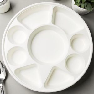 BIO-9 COMAPARTMENT ROUND 9 COMAPARTMENT BIO DEGREDEBLE ROUNDDINNER PLATE 200/CS