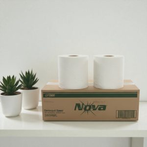 NOVA CENTER PULLL TOWEL -VIRGIN 7.9  x 9, WHITE , 2-PLY (6/CS)