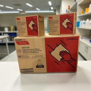 W511-WIPES - FOODSERVICE MICROBAN FOODSERVICE MICROBEN REDXWHITE WIPER CLOTH 176BOX (1O BOX /CS)